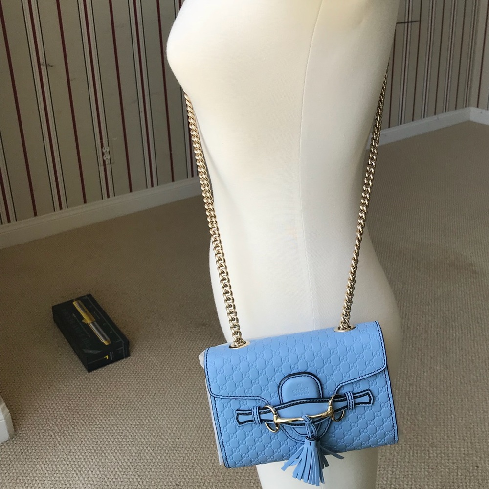 Gucci microgucissima clutch in light pastel blue - Picture 6 of 8